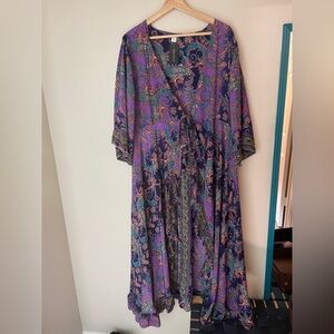NWT Paisley Silky Open Robe